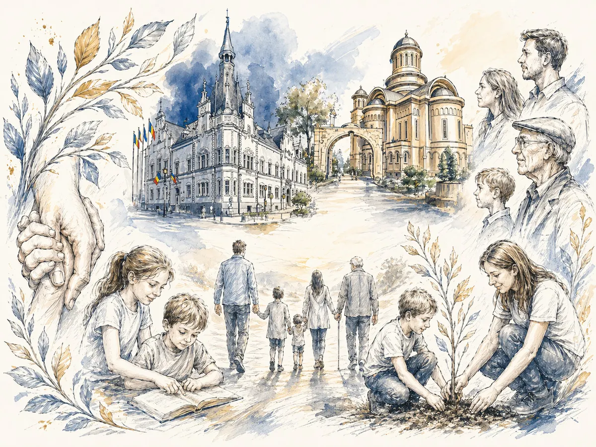 Ilustrație: Caransebeșul și oamenii comunității